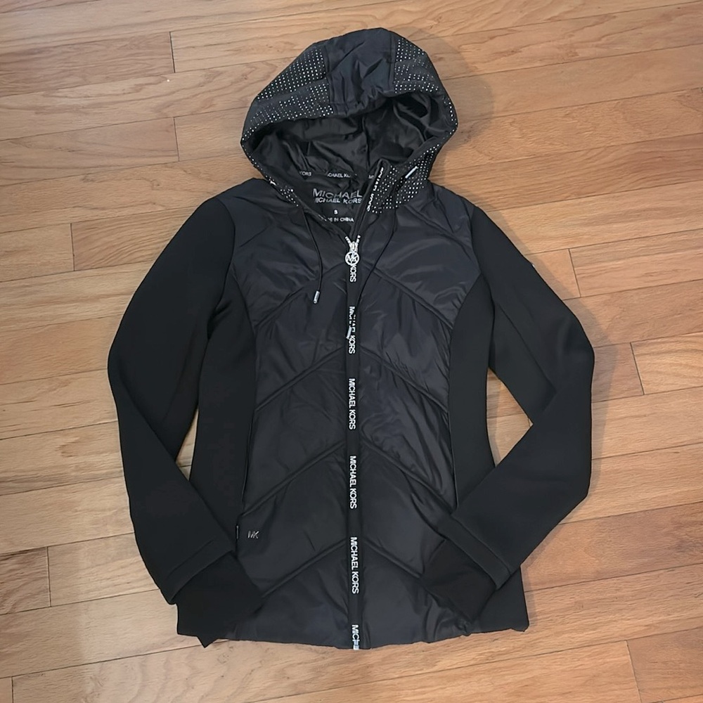 MICHAEL Michael Kors Studded Black Puffer Jacket